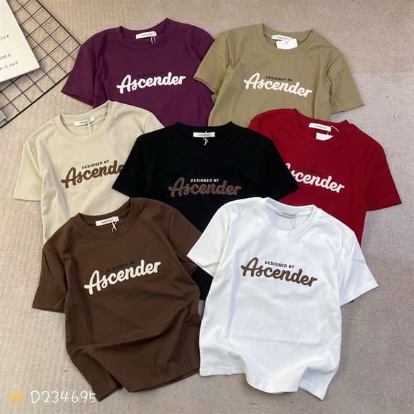 Áo cotton dáng ngắn vừa thêu chữ nổi hàng NEWSTAR